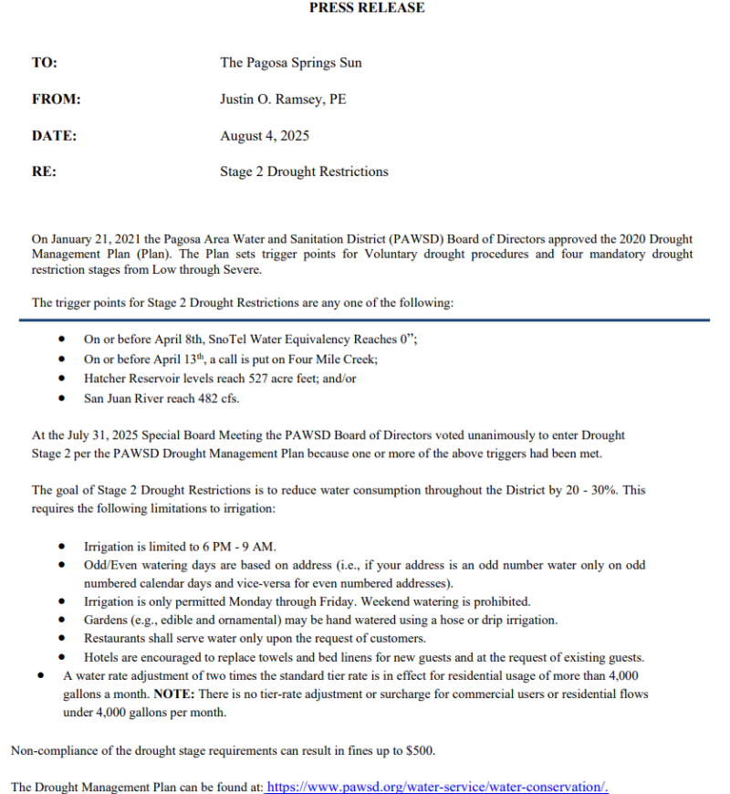 7.31.2025 Stage 2 Drought Restrictions